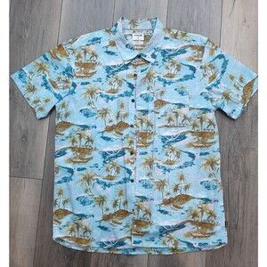 Hurley Shirt Mens XL Tropical Hawaiian Short Sleeve Button Up classic fit